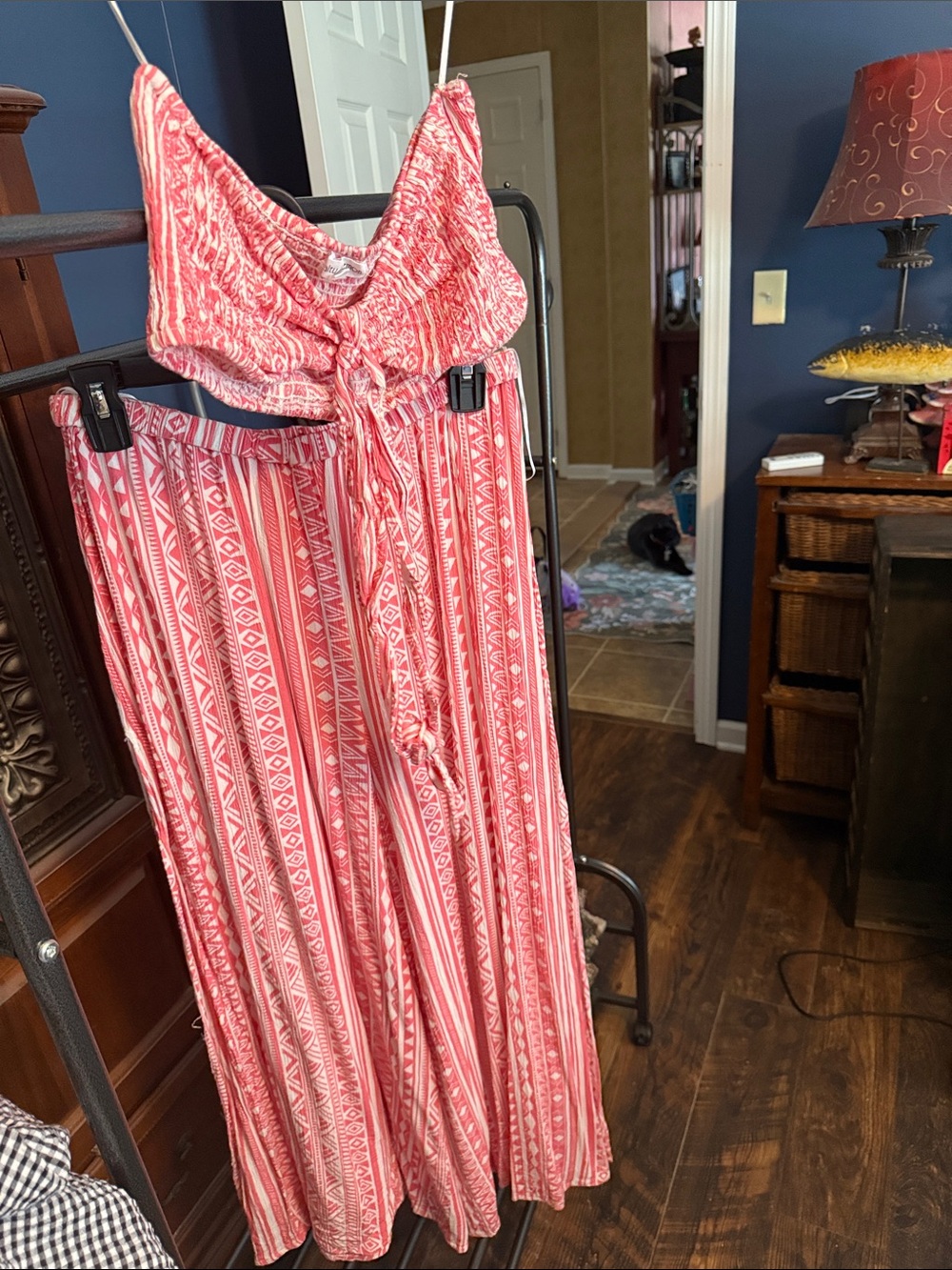 Coral Printed Summer Jumpsuit 111